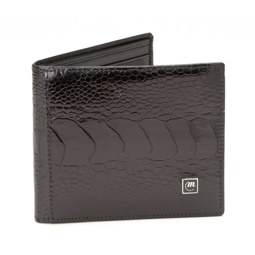 Mauri Ostrich Leg Wallet Black