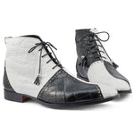 Mauri Othello 3095 Body Alligator Boots Black / White
