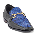 Mauri 4800/2 Iguana & Python Loafers Black / Royal Blue