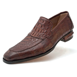 Mauri Romeo 4615 Hornback & Crocodile Loafers Brown
