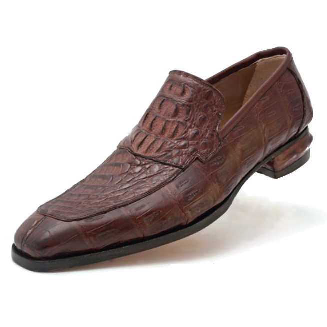 Mauri Romeo 4615 Hornback & Crocodile Loafers Brown