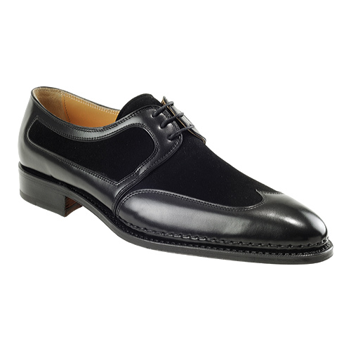 Mauri 3001 Nappa & Suede Wing Tip Shoes Black