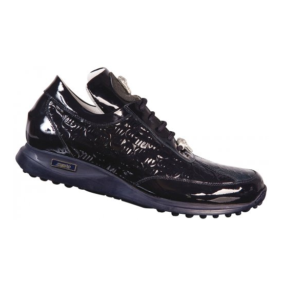 Mauri 8658 Ostrich & Patent Leather Sneakers Wonder Blue/Black