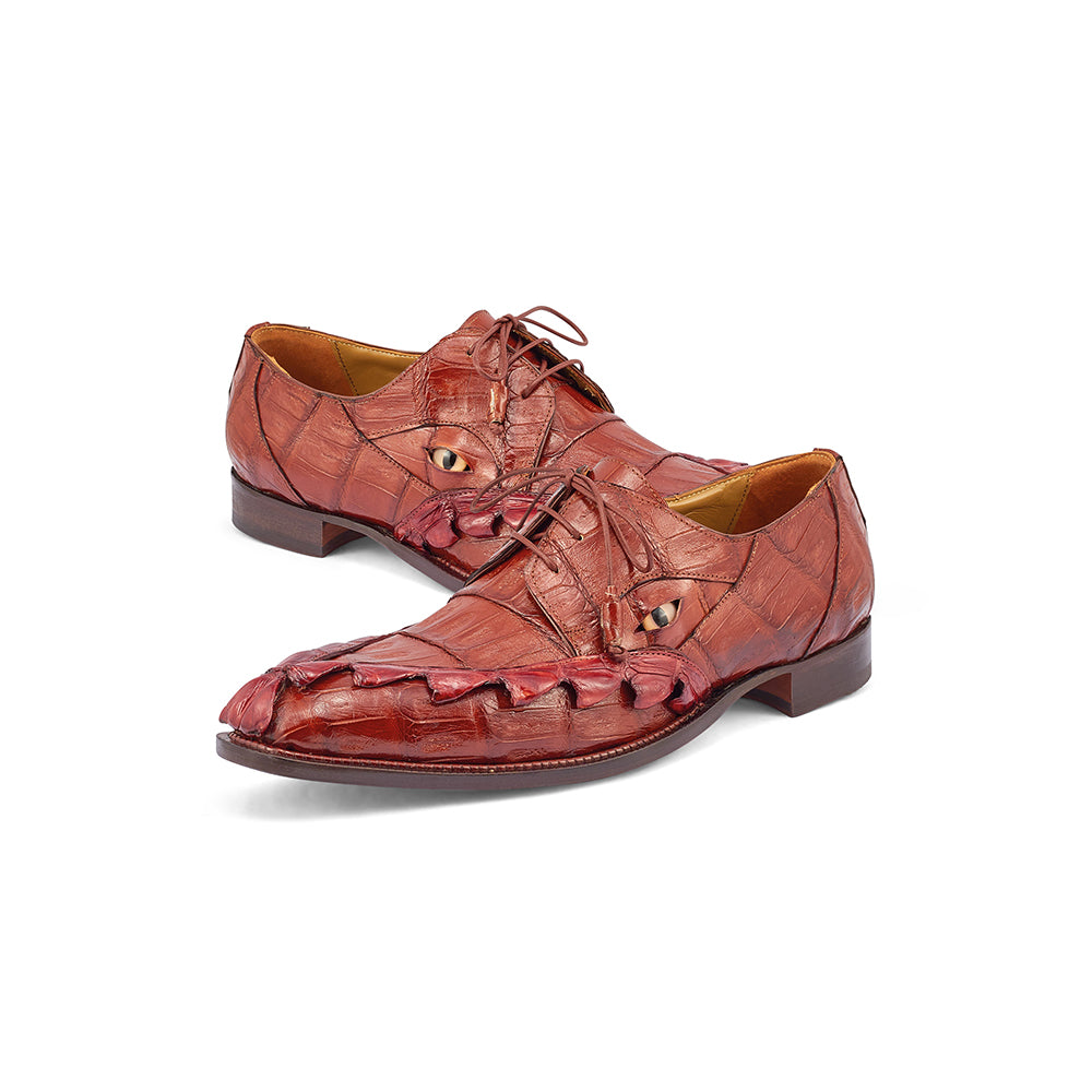 Mauri 3094 Hornback Tail & Baby Croc Shoes Gold