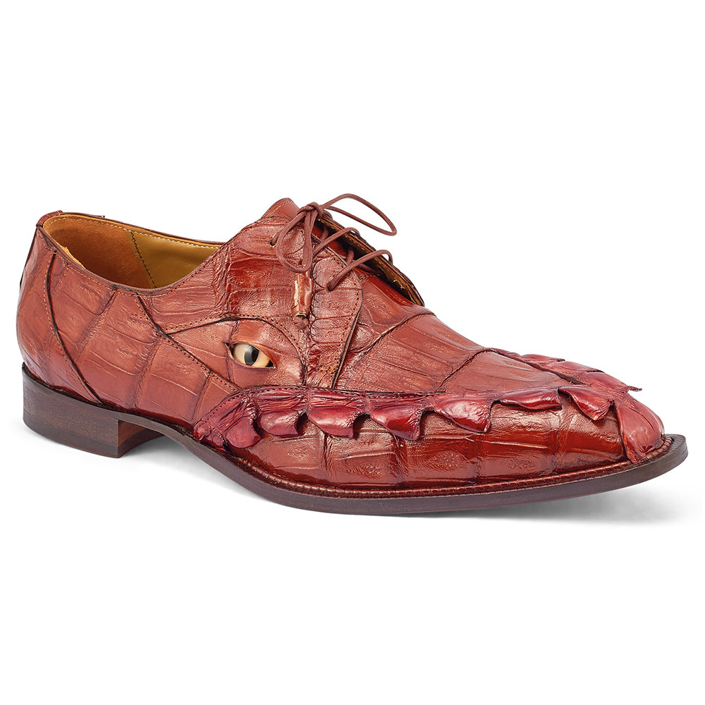 Mauri Slayer 3094 Hornback Tail & Baby Croc Shoes Gold