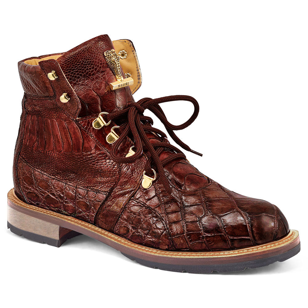 Mauri Tracker 4986 Body Alligator & Ostrich Leg Boots Gold