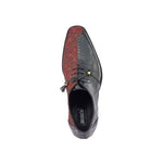 Mauri Two Face 4975/2 Body Alligator & Matahari Fabric Shoes Black / Coral