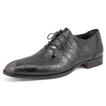 Mauri Two Face 4975/2 Body Alligator & Matahari Fabric Shoes Black / White