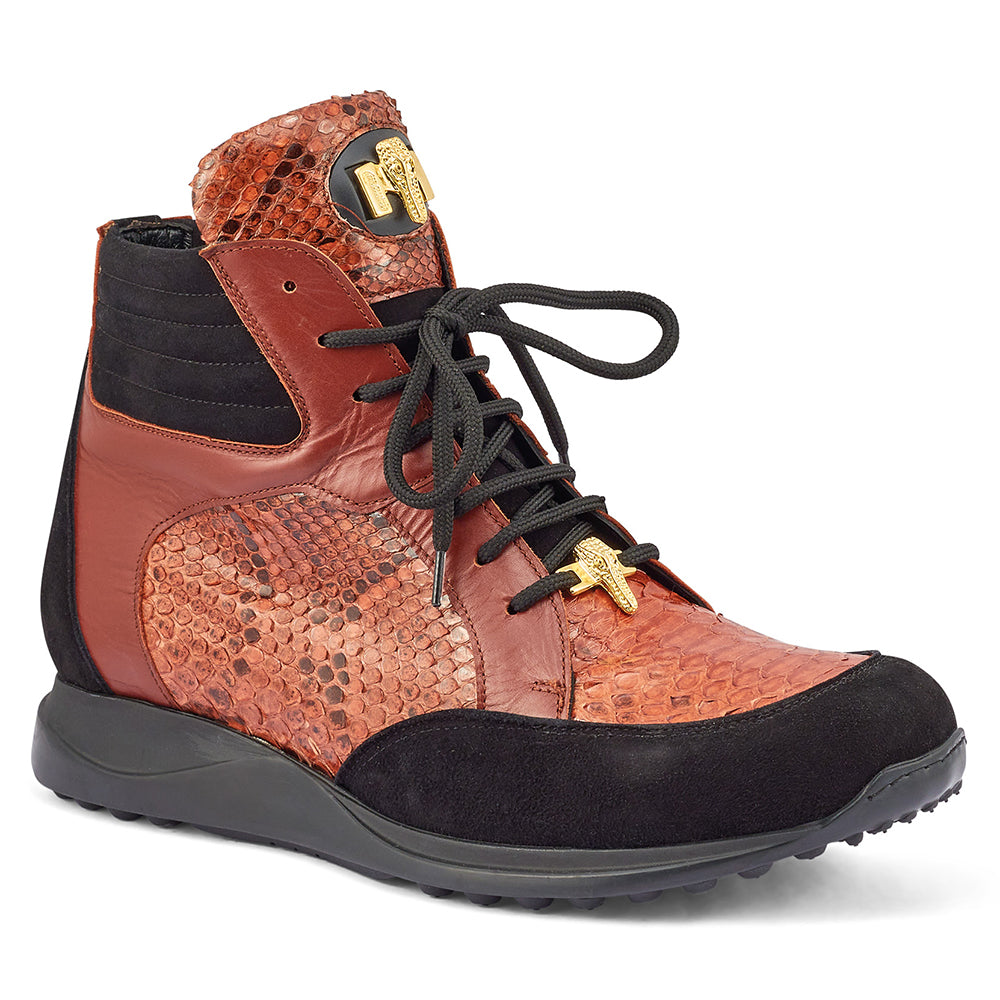 Mauri Viper 8421 Suede / Python & Nappa Sneakers Black / Gold