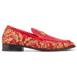 Mauri Wealth 4954 Gobelins Fabric / Calfskin & Alligator Loafers Red