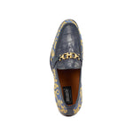 Mauri 4954 Gobelins Fabric / Calfskin & Alligator Loafers W. Blue / New Blue
