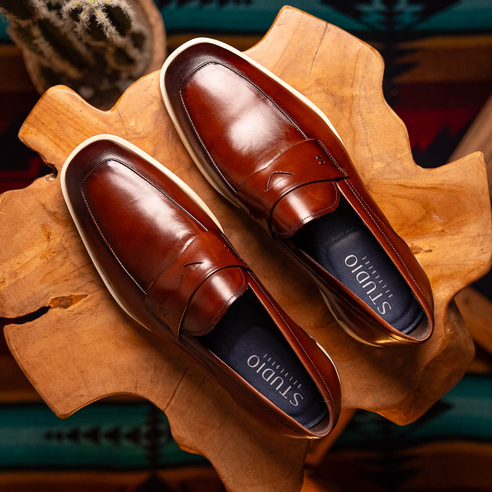 Belvedere Studio Maurizio Penny Loafer Hybrid Sneaker Cognac