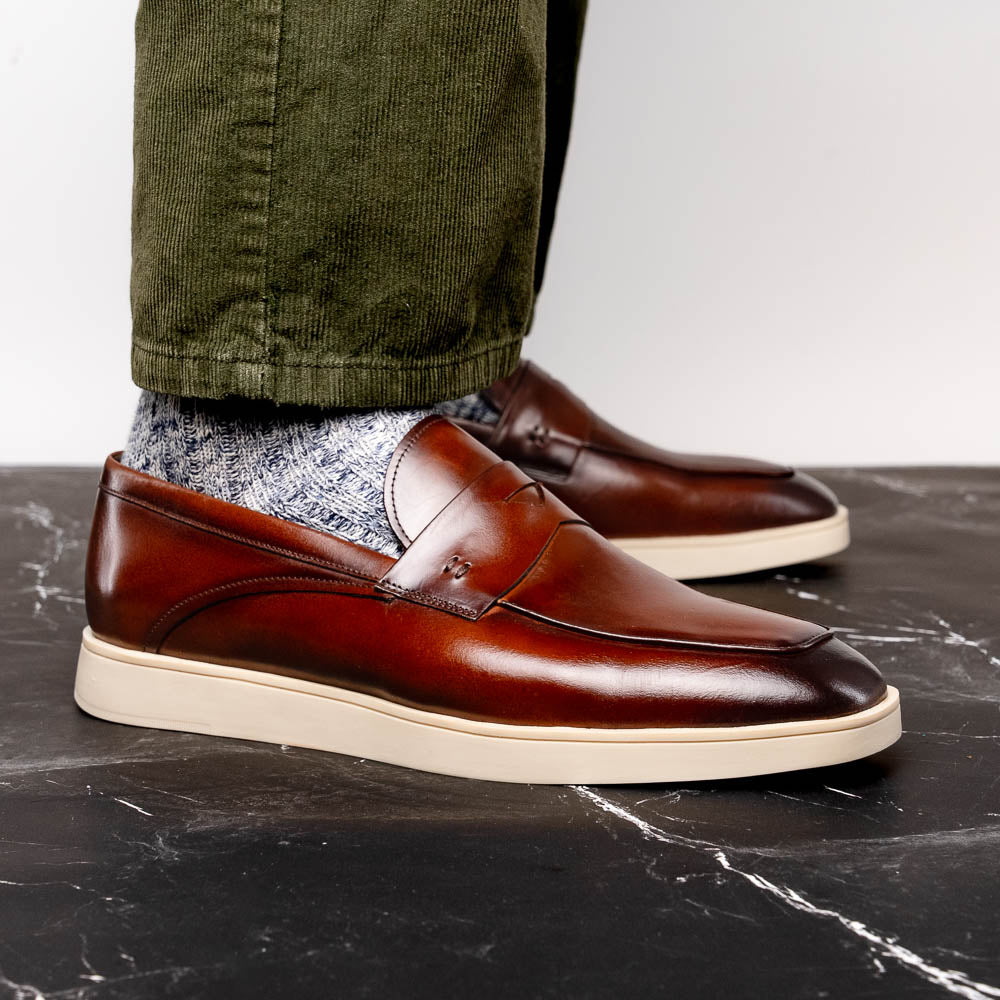 Belvedere Studio Maurizio Penny Loafer Hybrid Sneaker Cognac