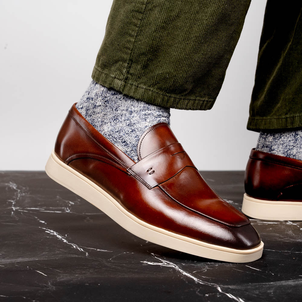 Belvedere Studio Maurizio Penny Loafer Hybrid Sneaker Cognac