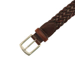 TB Phelps Maxwell Braided Leather Belt Briar