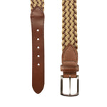 TB Phelps Maxwell Braided Leather Belt Brown / Tan