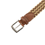 TB Phelps Maxwell Braided Leather Belt Brown / Tan