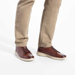 Samuel Hubbard Featherlight Fast Lace-Up Sneaker Cognac