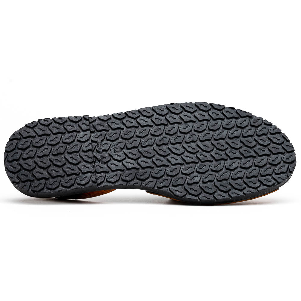Maseratti Naples Embossed Caiman Minorca Sandals Cognac