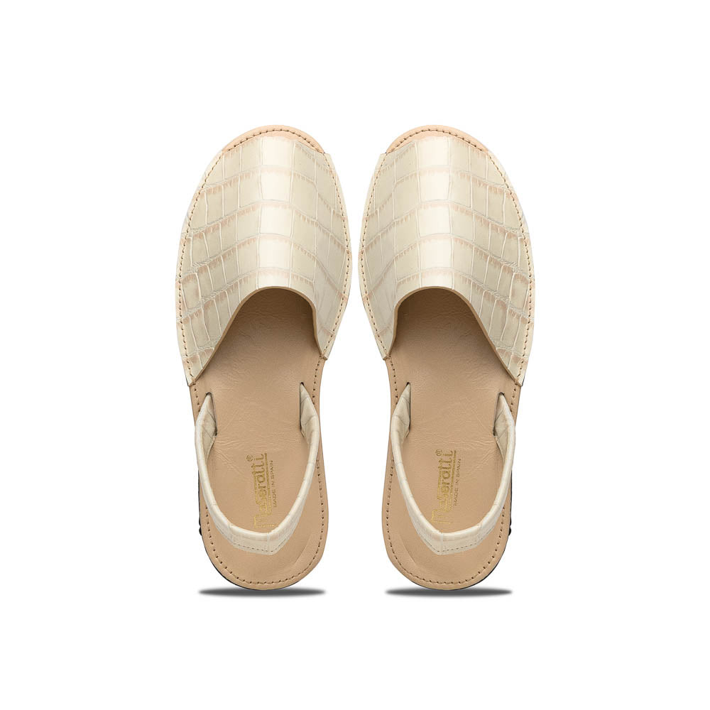 Maseratti Naples Embossed Caiman Minorca Sandals Oryx
