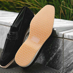 Zelli Meo 3 Suede Goatskin / Crocodile Loafers Black (11-020-BLK)