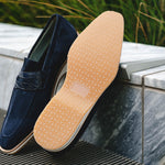 Zelli Meo 3 Suede & Crocodile Loafers Navy (11-020-NVY)