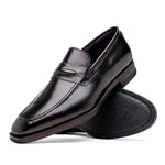 Zelli Meo Hand Burnished Loafers Black (15-703-BLK)