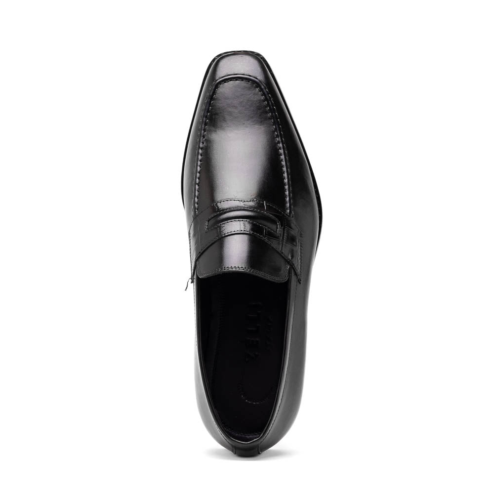 Zelli Meo Hand Burnished Loafers Black (15-703-BLK)