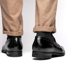 Zelli Meo Hand Burnished Loafers Black (15-703-BLK)
