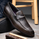 Zelli Meo Hand Burnished Loafers Grey (15-703-GRY)