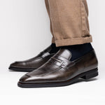 Zelli Meo Hand Burnished Loafers Grey (15-703-GRY)