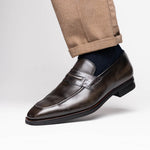 Zelli Meo Hand Burnished Loafers Grey (15-703-GRY)