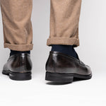 Zelli Meo Hand Burnished Loafers Grey (15-703-GRY)
