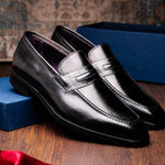 Zelli Meo Hand Burnished Loafers Black (15-703-BLK)