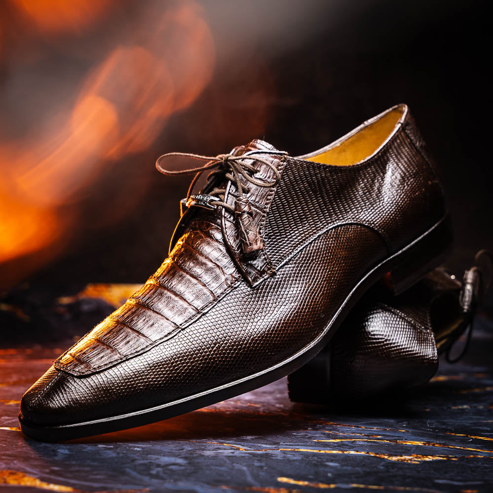 Marco Di Milano Merida Caiman & Lizard Derby Brown