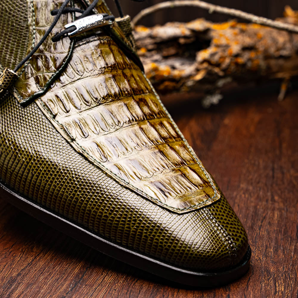 Marco Di Milano Merida Caiman & Lizard Derby Olive Green