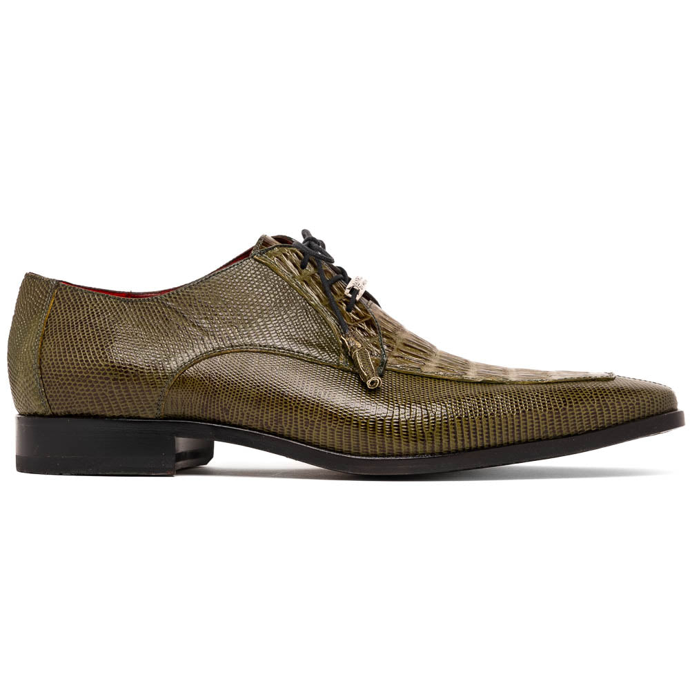 Marco Di Milano Merida Caiman & Lizard Derby Olive Green