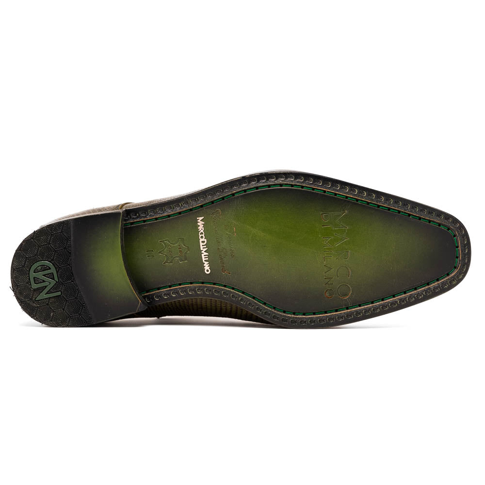 Marco Di Milano Merida Caiman & Lizard Derby Olive Green