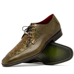 Marco Di Milano Merida Caiman & Lizard Derby Olive Green