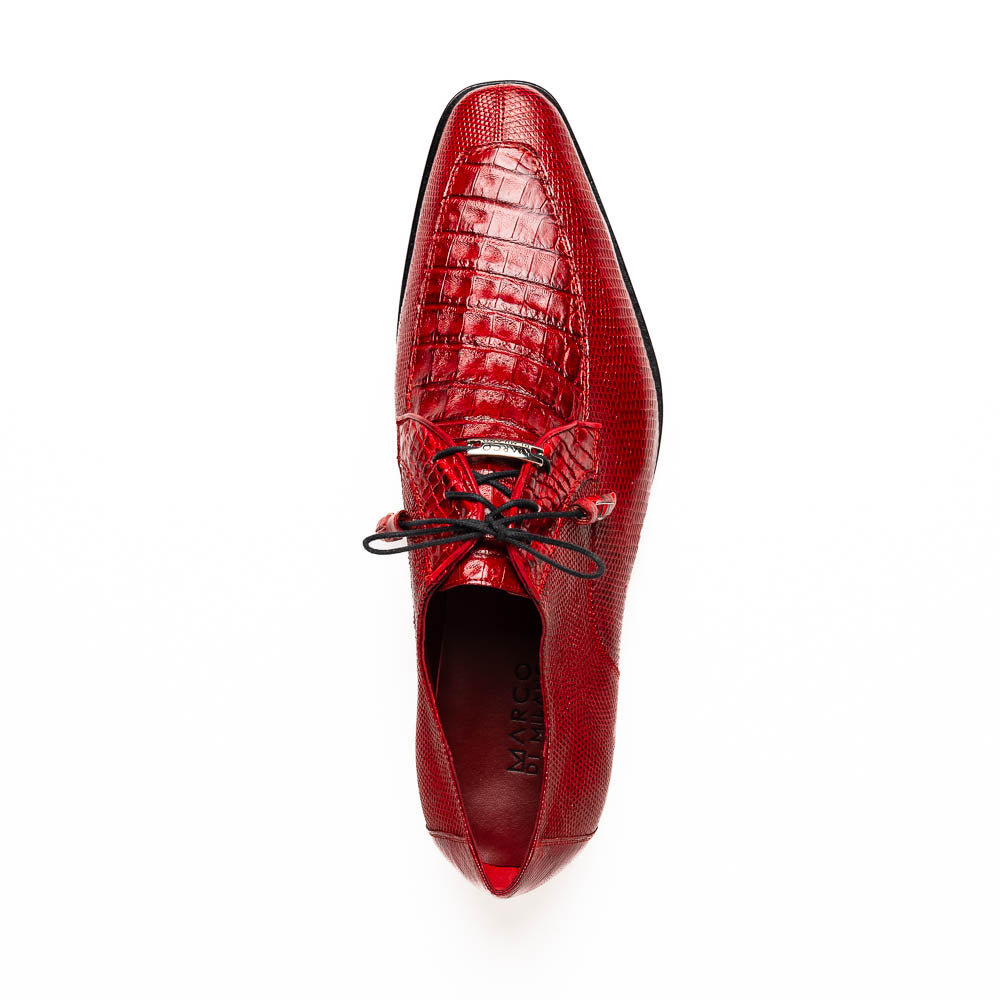 Marco Di Milano Merida Caiman & Lizard Derby Red