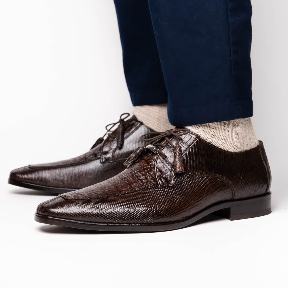 Marco Di Milano Merida Caiman & Lizard Derby Brown