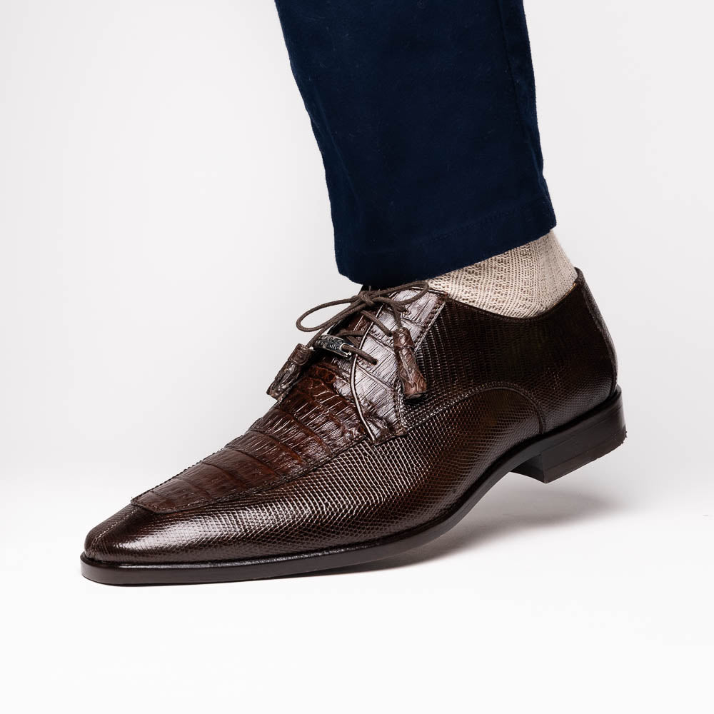 Marco Di Milano Merida Caiman & Lizard Derby Brown