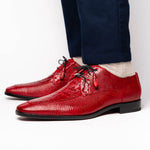 Marco Di Milano Merida Caiman & Lizard Derby Red