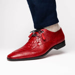 Marco Di Milano Merida Caiman & Lizard Derby Red