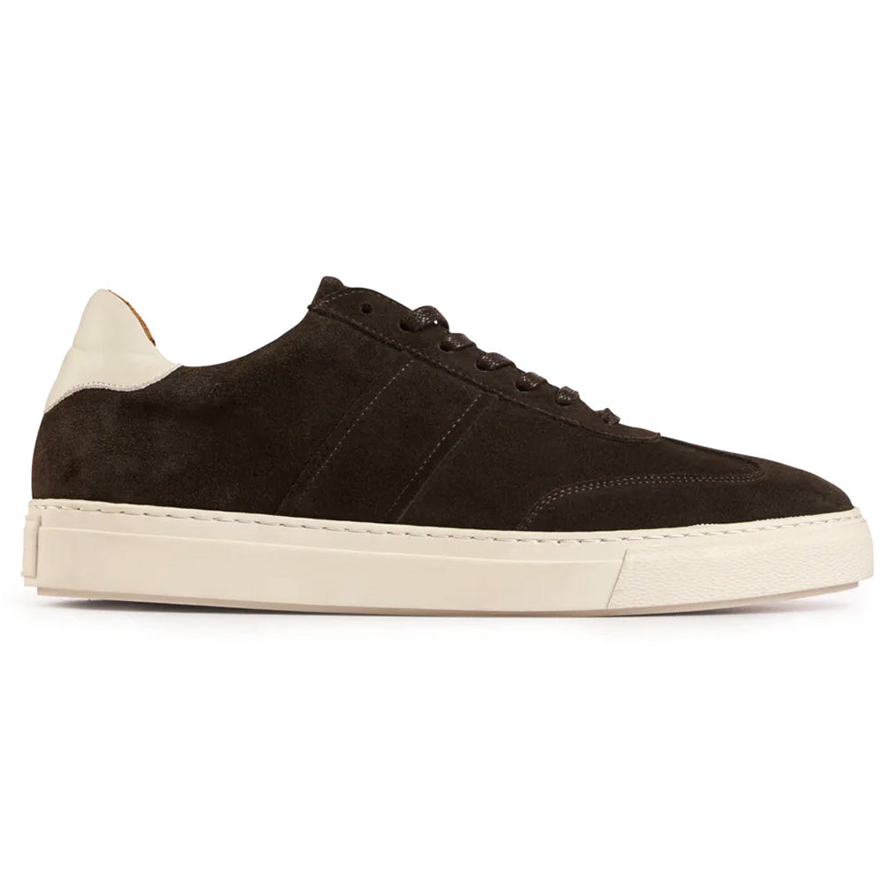 Aquatalia Metro Suede Sneaker Dark Brown