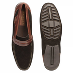 Mezlan 17127 Calfskin Suede Shoes Black / Brown