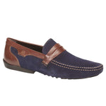 Mezlan 17127 Calfskin Suede Shoes Blue Brown