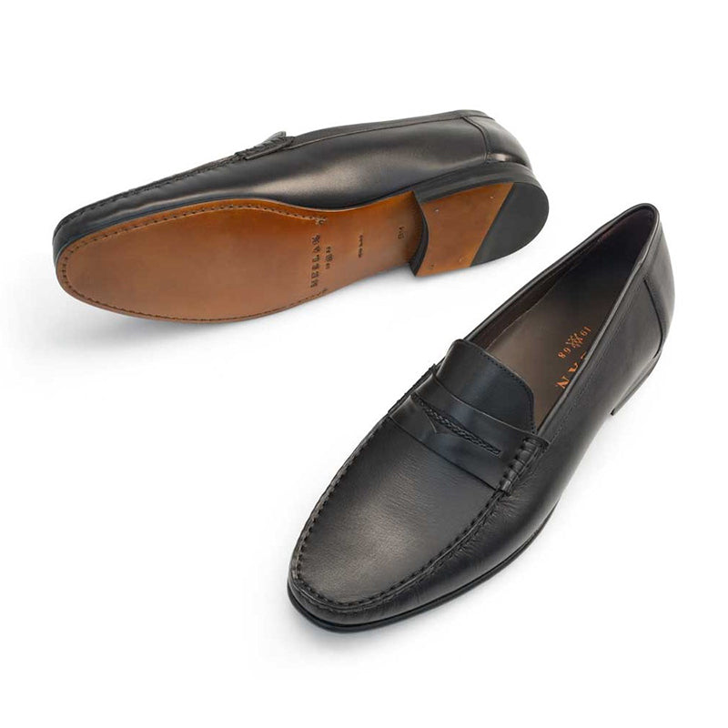 Mezlan 17269 Calfskin Penny Loafer Black