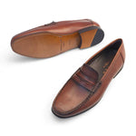Mezlan 17269 Calfskin Penny Loafer Cognac