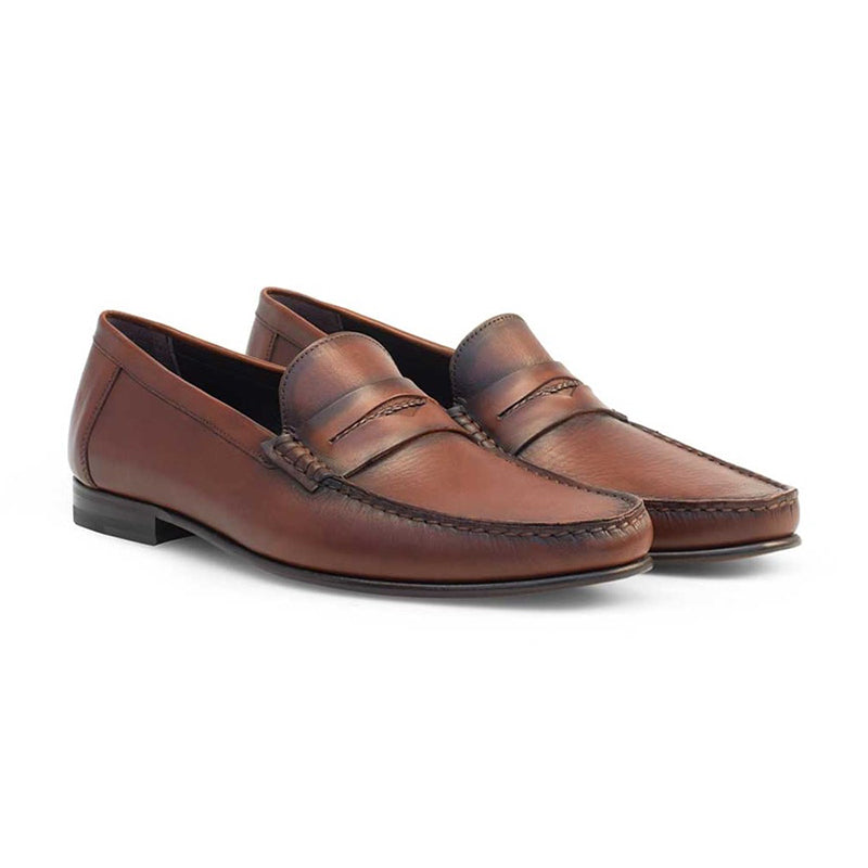 Mezlan 17269 Calfskin Penny Loafer Cognac